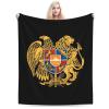 Coat of arms of Armenia Throw Blanket for Couch Bed Sofa Soft and Comfortable Blankets 60"x50" Anti-Pilling Flannel Blanket view 1
