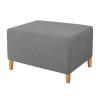 AKbik Stretch Ottoman Cover, Foot Stool Cover Ottoman Stretch Slipcover Removable Ottomans Stool Protector Cover (Color : Gray, Size : XL(43-62in)) view 1