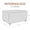 AKbik Stretch Ottoman Cover, Foot Stool Cover Ottoman Stretch Slipcover Removable Ottomans Stool Protector Cover (Color : Gray, Size : XL(43-62in)) view 2