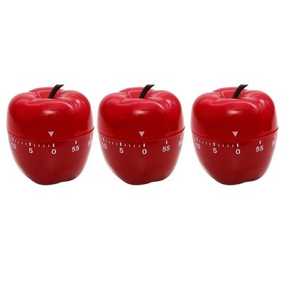 Apple-Shaped Timer, Red, Pack of 3