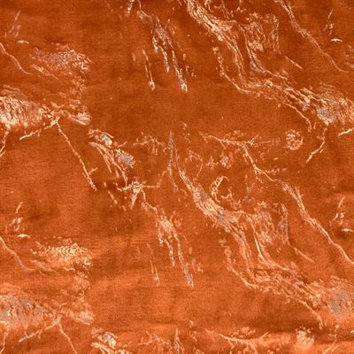 Extra long Italian Marble velvet curtains 7-25 ft long, custom made (50"Wx252"L, Terracotta)