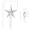 Casafield Ceramic Christmas Tree Replacement Lights - 108 Crystal Clear Bulbs and 3 Star Toppers view 3