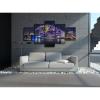 (100X175CM/5PCS) Frame Canvas Print Poster - Baltimore Inner Harbor American football Neon Ravens badge - City Landscape Wall Art for Home and Office Decor view 2