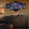 (100X175CM/5PCS) Frame Canvas Print Poster - Baltimore Inner Harbor American football Neon Ravens badge - City Landscape Wall Art for Home and Office Decor view 4