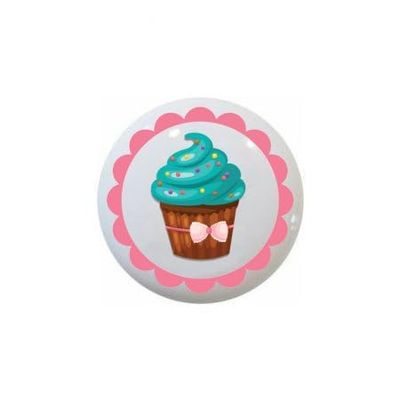 Cute Cupcakes by MCD on 1.5" DECORATIVE Glossy Ceramic Dresser Drawer PULLS Cabinet Cupboard KNOBS (01)