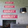 HARLEY Vintage Aluminum Street Sign Childrens Name Room Metal Sign rustic metal tin | Indoor/Outdoor | 24" Wide view 2