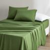 Chezmoi Collection Charisma Tencel Modal Blend Bed Sheets California King Size 4-Piece Sheet Set Forest Green - Soft and Cozy Lightweight Breathable 15" Deep Pocket Cooling Sheets view 1
