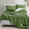 Chezmoi Collection Charisma Tencel Modal Blend Bed Sheets California King Size 4-Piece Sheet Set Forest Green - Soft and Cozy Lightweight Breathable 15" Deep Pocket Cooling Sheets view 2