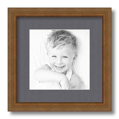 ArtToFrames 8x8 inch D8449 Picture Frame with 2 Inch Single Mountain Grey Mat, SingleMat-D8449-8x8-750