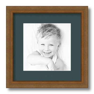 ArtToFrames 8x8 inch D8449 Picture Frame with 2 Inch Single Evergreen Mat, SingleMat-D8449-8x8-843