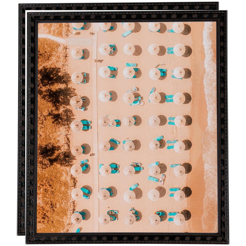 ArtToFrames 18x24 Inch Brown Picture Frame, 2 - Pack, This 0.75 inch Custom Wood Poster Frame is Dark Brown, Comes with Economy Acrylic (Frame_Pack_2_D9331-18x24)