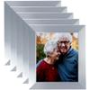 ArtToFrames 14x14 Inch Silver Picture Frame, 5 - Pack, This 2.00 inch Custom Wood Poster Frame is Light Silver, Comes with Regular Glass (Frame_Pack_5_C-BW74-410-14x14) view 1