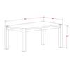 East West Furniture LMDA7-0N-T22 7 Piece Dinette Set Contains a Rectangle Rustic Wood Kitchen Table and 6 Polyester Chairs, 40x72 Inch, Sandblasting Antique Walnut view 4