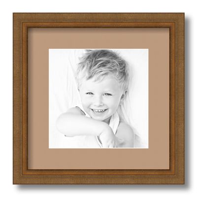 ArtToFrames 8x8 inch D8449 Picture Frame with 2 Inch Single Desert Sand Mat, SingleMat-D8449-8x8-784