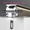 Aluminium Ceiling Mount Curtain Track System, Ceiling Mount for Curtain Rail, Room Divider-Ceiling Curtain Track Rail, Double Mute, Mount to Ceiling Or Wall, Suitable for Living Room, Shower Room (Co view 3