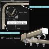 Aluminium Ceiling Mount Curtain Track System, Ceiling Mount for Curtain Rail, Room Divider-Ceiling Curtain Track Rail, Double Mute, Mount to Ceiling Or Wall, Suitable for Living Room, Shower Room (Co view 4