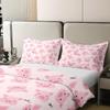 Castle Fairy Pink Pig 100% Natural Cotton Duvet Cover Set King Size Cute Pigs Comforter Cover with 2 Pillowcases Kawaii Farm Animal Bedding Set for Bedroom Birthday Gifts(No Comforter) view 4