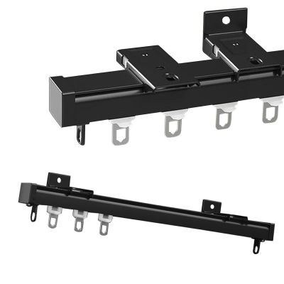 Aluminum Alloy Ceiling Track for Curtains, Room Divider Curtain Rod, Ceiling Wall Mount Curtain Sliding Track System Set, Mount to Ceiling Or Wall, can Be Used in Windows, Bedrooms (Color : B (Track