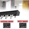 Aluminum Alloy Ceiling Track for Curtains, Room Divider Curtain Rod, Ceiling Wall Mount Curtain Sliding Track System Set, Mount to Ceiling Or Wall, can Be Used in Windows, Bedrooms (Color : B (Track view 4