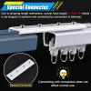Commercial Home Curtain Track for Ceiling or Wall, Patio/Bay Window/Camper Blackout Curtain Rod Guide Rail, Not Bendable & Cuttable, 26ft 25ft 24ft 22ft 20ft 18feet 15foot ( Color : Ceiling Mount , Si view 4