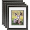 ArtToFrames 5x7 Inch Black Picture Frame, 4 - Pack, This 1.25 inch Custom Wood Poster Frame is Antique Black, Comes with Regular Glass (Frame_Pack_4_5106-5x7) view 1