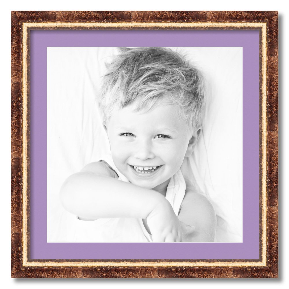 ArtToFrames 20x20 inch Monticello Picture Frame with 2 Inch Single Lavender Mist Mat, SingleMat-831046-20x20-805
