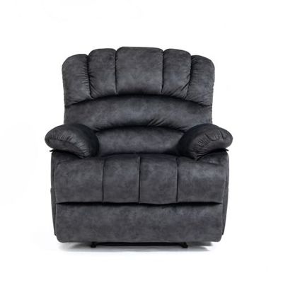 Recliner Chair Modern Large Manual Recliner Chair Ergonomic Adjustable Recliner for Living Room Home Theater Seating Single Sofa (Gray)