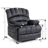 Recliner Chair Modern Large Manual Recliner Chair Ergonomic Adjustable Recliner for Living Room Home Theater Seating Single Sofa (Gray) view 3
