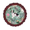 Christmas Tree Skirt for Xmas Holiday Party Decorations Classic Red Scottish Plaid 48",Sweet Basset Hound Florals view 1