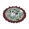 Christmas Tree Skirt for Xmas Holiday Party Decorations Classic Red Scottish Plaid 48",Sweet Basset Hound Florals view 2