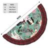 Christmas Tree Skirt for Xmas Holiday Party Decorations Classic Red Scottish Plaid 48",Sweet Basset Hound Florals view 4