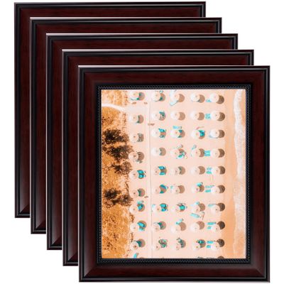 ArtToFrames 20x28 Inch Multi Picture Frame, 5 - Pack, This 1.75 inch Custom Wood Poster Frame is Traditional Mahogany, Comes with Economy Acrylic (Frame_Pack_5_M471315-20x28)