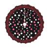 Christmas Tree Skirt for Xmas Holiday Party Decorations Classic Red Scottish Plaid 48",Black Polka Dots view 1