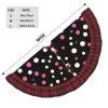 Christmas Tree Skirt for Xmas Holiday Party Decorations Classic Red Scottish Plaid 48",Black Polka Dots view 4
