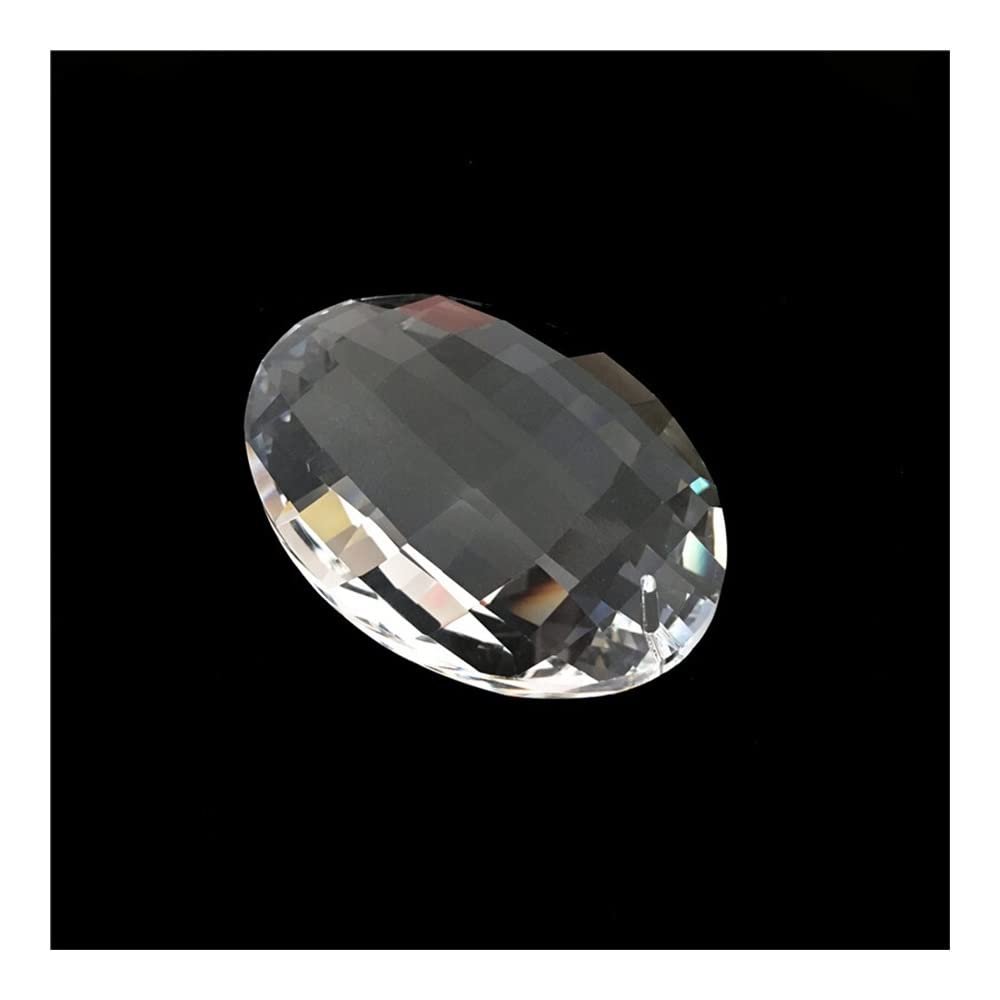 Chandelier Crystal Prisms Pendants 38mm-76mm Clear Egg Shape K9 Crystal Prism Drop Pendant Glass Prism Pendant Chandelier Parts Chandelier Crystal Prisms Pendants (Color : 38mm 100pcs)