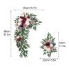 MOTUZP 2pcs Artificial Flower Swags, Wedding Arch Fl for Wedding Decorations Eucalyptus Leaves Large Rose&Orchid Floral Swags view 4