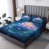 Lotus Sheets Twin XL Size, Floral Bed Sheets, Patterned Bedding Sheets & Pillowcases 3 Piece Set - Soft Microfiber Deep Pocket Fitted Sheet & Flat Sheet & Pillow Case H-&8-291 view 1