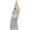 Deco 79 Polystone Shell Decorative Sculpture Textured Ombre Home Decor Statue with Seahorse Accent, Accent Figurine 14" x 4" x 11", Light Blue view 4