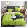 QuKan Bed, Duvet Cover Set Green Reversible Bedding Set with Duvet Cover Sheet Pillowcase 4 Piece Home Textile Products view 1