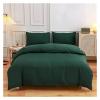 QuKan Bed, Duvet Cover Set Green Reversible Bedding Set with Duvet Cover Sheet Pillowcase 4 Piece Home Textile Products view 3