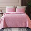 Whale Flotilla California King Quilt Bedding Set, Soft Pink Oversized Bedspreads Quilts Cal King Size for All Seasons, 3 Pieces Lightweight Geometric Star Pattern Coverlet view 1