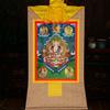 Six Armed Avalokitesvara,6 Healing Buddhas, Tibetan Thangka Painting Art,Buddha Tapestry with Scroll (Color : Blu, Size : Medium(62cm*47cm) (Color : Beige, Size : Large(85cm*63cm)) view 2