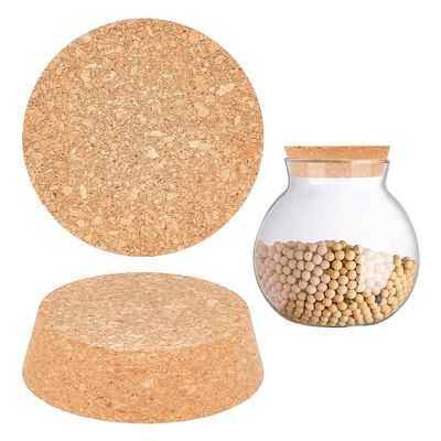 AHANDMAKER Large Tapered Cork Plugs 2 pcs Wooden Wine Bottle Stoppers for Mason Jars, Glass Bottles and Pottery, 4.3"x1.1",bottom diameter 3.8"