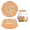 AHANDMAKER Large Tapered Cork Plugs 2 pcs Wooden Wine Bottle Stoppers for Mason Jars, Glass Bottles and Pottery, 4.3"x1.1",bottom diameter 3.8" view 1