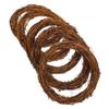 Amosfun 5pcs Natural Rattan Wreath Frame Decoration Circle Twig Branch Design for Home Crafting Safe Material for Creative Projects view 1