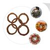 Amosfun 5pcs Natural Rattan Wreath Frame Decoration Circle Twig Branch Design for Home Crafting Safe Material for Creative Projects view 4