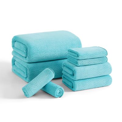 8 Piece Bath Towel Set |2 Oversized Large Bath Sheet,2 Hand Towels,4 Washcloths| Ultra Soft Cozy Bath Towel Set for Bathroom Hotel Gym Spa,Highly Absorbent & Quick Dry Bathroom Towel Collections,Teal