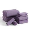8 Piece Bath Towel Set |2 Oversized Large Bath Sheet,2 Hand Towels,4 Washcloths| Ultra Soft Cozy Bath Towel Set for Bathroom Hotel Gym Spa,Highly Absorbent Quick Dry Bathroom Towel Collections,Purple view 1
