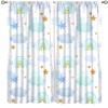 Abstract Bohemian Girls Rainbow Decor Curtains,Nursery Boho Colourful Rainbow Cute Moon Clouds Printed Window Drapes,Thermal Insulated Noise Reduction Set 2 Panels,42x45 Inches view 1