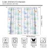 Abstract Bohemian Girls Rainbow Decor Curtains,Nursery Boho Colourful Rainbow Cute Moon Clouds Printed Window Drapes,Thermal Insulated Noise Reduction Set 2 Panels,42x45 Inches view 2